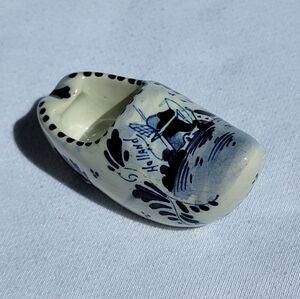 Blue and White Holland Ceramic Shoe Accent